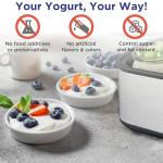Culinary Chef Series MAGNAVOX HOME, Ultimate Probiotic Yogurt Maker with Adjustable Time & Temp Control - Make Trillions of Live Probiotics with 8 GLASS JARS - Greek Yogurt Maker