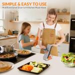 Upgrade safe mandoline slicer and chopper for kitchen, FEICO multifunctional vegetable cutter for vegetable veggie potato