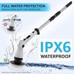 Mixbugg Electric Spin Scrubber – Cordless Power Cleaner with 8 Brush Heads, Long Adjustable Handle, 3 Speed for Deep Bathroom, Tile, Floor & Tub Cleaning, 6-Angle Adjustable