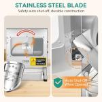 Newhai Commercial Vegetable Slicer 200W Automatic Slicing Machine with Conveyor Belt Adjustable Thickness 400LB/H Electric Veggie Fruit Slicer for Spring Onion Celery for Restaurant Hotel Kitchen