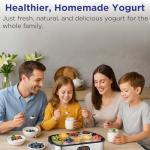 Culinary Chef Series MAGNAVOX HOME, Ultimate Probiotic Yogurt Maker with Adjustable Time & Temp Control - Make Trillions of Live Probiotics with 8 GLASS JARS - Greek Yogurt Maker