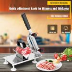 CHENKENI Manual Frozen Meat Slicer (Stainless Steel) for Home and Commercial Use, Multi-Purpose Food Slicer, for Home Cooking of Hot Pot Shabu Shabu BBQ