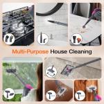 ScrubWiz 10-in-1 Steam Cleaner, Steam Mop & Detachable Handheld Steam cleaner with 320ml Water Tank, 10s Fast Heating, Portable Steamer for Kitchen, Floor, Tiles, Window, BBQ Grill, Car, Mid Gray