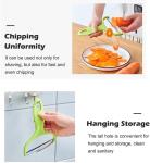 Green Cabbage Shredder,Vegetable Cutter Cabbage Slicer,Stainless Steel Fruit Vegetable Potato Peeler Graters Kitchen Must Have for Home Restaurants Kitchen Utensils (18 * 12cm)