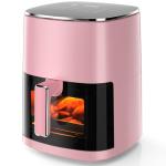 OLIXIS Air Fryer 6 Quart with Window Square Air Fryer 12-in-1 Air Fry, Roast, Reheat, Dehydrate, Bake, Steam, Fries, Custard, Chicken, Wings, Sea Food, Vegetabels,400F Pink