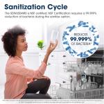 Sharp SDW6504MS Stainless Steel Dishwasher, 24-inch Pocket Handle, 52 dB, Hybrid Tub, 12 Place Settings, 5 Cycles, Heated Dry