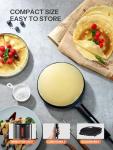 Electric Crepe Maker, 8 Inch Portable Crepe Maker Machine With Not-Stick Dipping Plate, Automatic Temperature Control, Nonstick Crepe Pan, Black (Black)