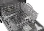 Sharp SDW6504MS Stainless Steel Dishwasher, 24-inch Pocket Handle, 52 dB, Hybrid Tub, 12 Place Settings, 5 Cycles, Heated Dry