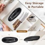 SAKAMOSH Electric Can Opener Smooth Edge, Battery Operated Kitchen Can Opener for Seniors with Arthritis, One Touch Side Cut Fits Most Can Sizes, Left-handed Friendly, Ideal Holiday Gift