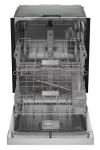 Sharp SDW6504MS Stainless Steel Dishwasher, 24-inch Pocket Handle, 52 dB, Hybrid Tub, 12 Place Settings, 5 Cycles, Heated Dry