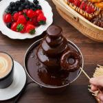 Lallisa 3 Tier Electric Chocolate Fountain Chocolate Fountain Machine with 200 Pcs Bamboo Skewers for Parties, Melts Cheese, Queso, Candy, and Liqueur for Valentine's Day Parties