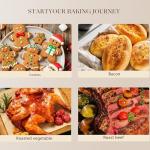 Baking Sheet Set of 3, Nonstick Heavy Duty Cookie Sheets for Oven - 13.6"×9.6"/15.5"×10.6"/17.5"×11.8" Warp-Resistant Carbon Steel Bakeware Trays, Champagne Gold, Dishwasher & Oven Safe