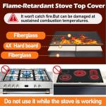 TWAKAP Gas Stove Covers For Gas Stove Top Keep clean, Gas Stove Top Sapce Extend, Upgrade 3-layer Cover with built-in hard board,30" x 21" Waterproof Foldable Gas Stove Top Covers