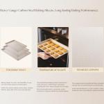 Baking Sheet Set of 3, Nonstick Heavy Duty Cookie Sheets for Oven - 13.6"×9.6"/15.5"×10.6"/17.5"×11.8" Warp-Resistant Carbon Steel Bakeware Trays, Champagne Gold, Dishwasher & Oven Safe