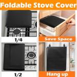 TWAKAP Gas Stove Covers For Gas Stove Top Keep clean, Gas Stove Top Sapce Extend, Upgrade 3-layer Cover with built-in hard board,30" x 21" Waterproof Foldable Gas Stove Top Covers