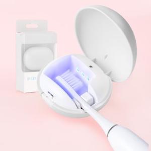 Toothbrush Sanitizer Case, Portable & Rechargeable Tooth Brush Holder with Stand, Fits Most Manual & Slim Electric Toothbrushes, Compact Design for Travel, Wall & Countertop Use