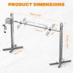 onlyfire Stainless Steel Pig Lamb Roaster with 15W 110V Powerful Motor, Spit Rotisserie Kit with Adjustable Height Stand for Outdoor Cooking, Camping, Holds Up to 132LBS