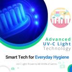 Toothbrush Sanitizer Case, Portable & Rechargeable Tooth Brush Holder with Stand, Fits Most Manual & Slim Electric Toothbrushes, Compact Design for Travel, Wall & Countertop Use