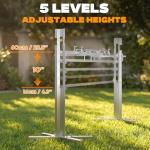 onlyfire Stainless Steel Pig Lamb Roaster with 15W 110V Powerful Motor, Spit Rotisserie Kit with Adjustable Height Stand for Outdoor Cooking, Camping, Holds Up to 132LBS