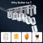 EUHOMY Ice Maker Countertop, Portable Ice Machine with Carry Handle, 26lbs Per Day, 9 Cubes in 6 Mins, Auto-Cleaning, with Basket and Scoop, for Home, Kitchen, Camping, RV