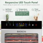 Food Dehydrator Machine 18 Stainless Steel Trays 1000W Commercial Food Dehydrator with 24H Digital Timer LED Temperature Control Food Dryer Beef Jerky Maker for Dehydrated Meat Fruit Herb