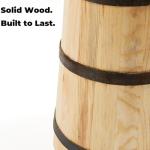 Butter Churner Old Fashioned Wooden-Style, 30 cm Tabletop Manual Dash Churn, 3 L / 3.2 Qt Capacity, Removable ~40 cm Plunger, Farmhouse Butter Maker for Home Kitchen, Hand-Operated Easy-Clean