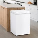 DOGHLY 3.5 Cu.Ft Chest Freezer, Compact Chest Freezer with 7 Thermostat, Mini Deep Freezer with Removable Basket, Low Noise, Top Door Free-Standing Freezer for Garage/Dorm/Office/Apartment, White