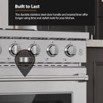 Empava 30 Inch Gas Range with True Convection, 4.55 Cu. Ft Oven, 18,000 BTU Power Burner for Searing, 5 Sealed Burners Cooktop, Convertible NG/LP, Stainless Steel, CSA Certified