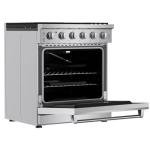 Empava 30 Inch Gas Range with True Convection, 4.55 Cu. Ft Oven, 18,000 BTU Power Burner for Searing, 5 Sealed Burners Cooktop, Convertible NG/LP, Stainless Steel, CSA Certified