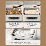 LED Yogurt Maker Machine - 1.6L Probiotic Incubator for Homemade Greek Yogurt, Natto, Rice Wine - Easy-to-Use Fermentation Appliance for Healthy Living