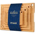 Hiware 4-Piece Bamboo Cutting Board Set