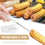 Churro Maker Machine Kit,20-Piece Cookie Press Gun Kit,with 8 Piping Nozzles,8 Cookies Discs & 2 Brushes,Piping Bag,Cake Spatula,Fill Your Own Churros at Home-Cookies Churro Maker