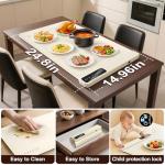 Warming Mat for Food –Electric Food Warming Tray for Buffet withFast Heating Mat with Timer and 4 Heat Levels, Portable Rollable Food Warming Mat for Countertop Portable Heating Pad for Parties Family