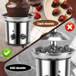 Chocolate Fountain, 4 Tier Chocolate Fondue Fountain Electric Melting Machine for Parties, Nacho Cheese, Ranch, Sauce, Wedding, Chocolate Fountain Machine with 4pcs Stainless Steel Forks(4 LB)