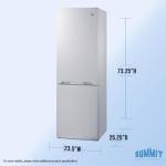 Summit 24" Bottom Freezer Refrigerator, Counter Depth Refrigerator- Freezer, Energy Star, White - FFBF121W (Right Hand Door)