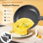 Sweetcrispy 12 pcs Pots and Pans Set, Nonstick Kitchen Induction Cookware Suit with Detachable Handle, Dishwasher Oven Safe, Black