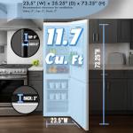 Summit 24" Bottom Freezer Refrigerator, Counter Depth Refrigerator- Freezer, Energy Star, White - FFBF121W (Right Hand Door)