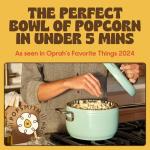 Popsmith Popcorn Popper in Butter - 6 Quart Stovetop Popcorn Machine - Stainless Steel Popcorn Maker Compatible with All Stovetops