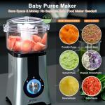 Greatogo 13-Piece Blender and Food Processor Combo, 4-in-1 Kitchen System, 4 BPA-Free Tritan Cups (42oz/24oz/17oz/10oz), Meat Chopper, Grinder Smoothies, Shakes, Baby Food, Silver, Ideal Gift