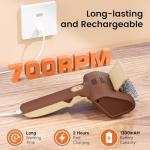 Electric Grill Brush for Outdoor Grill, Grill Cleaner with Stainless Steel Bristle-Free Head, Cordless Rechargeable BBQ Grill Cleaner, Essential BBQ Accessories