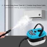 Handheld Steam Cleaner, 2500W Pressurized Steam Cleaner with 3 Brush Heads, Portable Steam Cleaner for Home, Car, Furniture, Kitchen, Bathroom and Wall, Blue