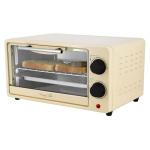 MegaChef 9.5 Quart Electric Counter Top 2 Slice Toaster Oven with Built in Timer, Bake, Broil, Toast (Cream)