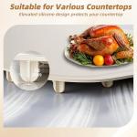 Monteka Warming Mat for Food 24.8"×15", Electric Warming Trays with APP & Button Control, Silicone Fast Heating Mat for Countertop, Rollable Dishwasher Safe Food Warmer for Parties Buffets Home Travel