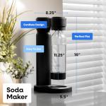 Carbonated Water Maker – Portable Manual Soda Maker for Sparkling Water & Fizzy Drinks – No Electricity, CO₂ Cylinder Not Included – Iceless Soda Machine for Home & Kitchen