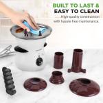 Nutrichef 3 Tier Chocolate Fondue Fountain - Electric Stainless Chocolate Dipping Warmer Machine - Warm & Melt Chocolate, Butter & Cheese - Great for Parties, Events & Weddings - Pot Capacity 16 OZ