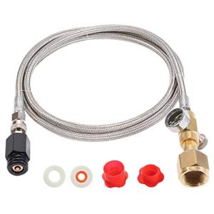 GURUDAR CO2 Tank Adapter with Stainless Steel Hose