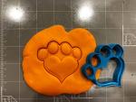 Arbi Design Heart Shape Dog Paw Cookie Cutter