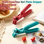 Hot Plate Grippers, Hot Plate Gripper Lifters Tongs, Multi-function Anti-Scald Bowl Clip,Silicone Non-slip Hot Dish Plate Holder, Portable Hot Bowls Tongs,Kitchen Utensil for Bowl, Dishes (Mix*2)