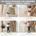 Greatogo 13-Piece Blender and Food Processor Combo, 4-in-1 Kitchen System, 4 BPA-Free Tritan Cups (42oz/24oz/17oz/10oz), Meat Chopper, Grinder Smoothies, Shakes, Baby Food, Silver, Ideal Gift