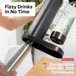 Carbonated Water Maker – Portable Manual Soda Maker for Sparkling Water & Fizzy Drinks – No Electricity, CO₂ Cylinder Not Included – Iceless Soda Machine for Home & Kitchen